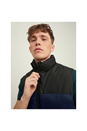 Jack & Jones Dik Yaka Lacivert Erkek Yelek - 12212221