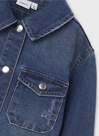 Name İt Mavi Kız Çocuk Düz Mont NKFSTAR RIKA DNM 2692 SHACKET