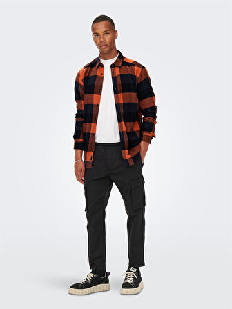 ONSGUDMUND LS 3T CHECK SHIRT NOOS Erkek Kırmızı UK Gömlek - 22020301