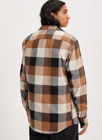 Only & Sons Normal Ekru Kareli Erkek Gömlek ONSGUDMUND LS 3T CHECK SHIRT NOOS