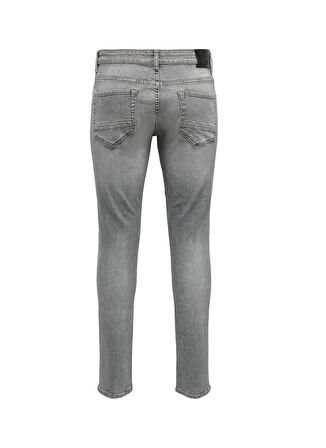 Only & Sons Yüksek Bel Dar Erkek Denim Pantolon 22023227_ONSLOOM SLIM GREY 3227 JEA