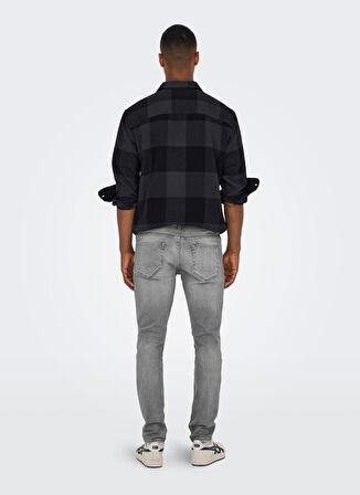 Only & Sons Yüksek Bel Dar Erkek Denim Pantolon 22023227_ONSLOOM SLIM GREY 3227 JEA