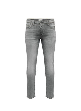 Only & Sons Yüksek Bel Dar Erkek Denim Pantolon 22023227_ONSLOOM SLIM GREY 3227 JEA