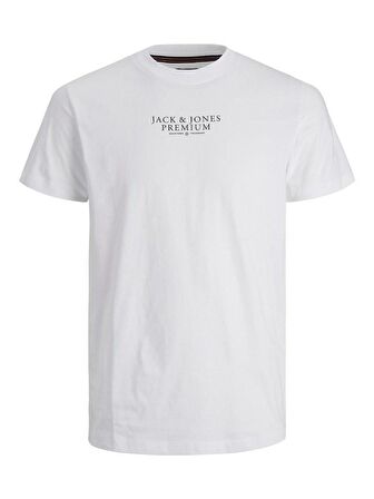 Jack & Jones Bisiklet Yaka Düz Beyaz Erkek T-Shirt JPRBLUARCHIE SS TEE CREW NECK NOOS