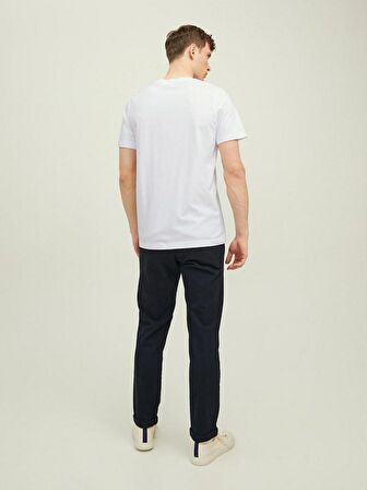 Jack & Jones Bisiklet Yaka Düz Beyaz Erkek T-Shirt JPRBLUARCHIE SS TEE CREW NECK NOOS