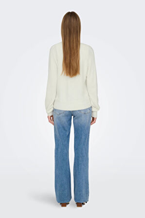 Only Kadın Onlella Düğmeli Uzun Kollu Örme Hırka 15259564 Ekru