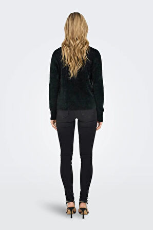 Only Kadın Onlella V Yaka Uzun Kollu Örme Kazak 15259562 Siyah