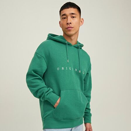 Jack & Jones Kapüşonlu Regular Fit Koyu Yeşil Erkek Şardonlu Sweatshirt 12176864_JORCOPENHAGEN SWEAT HOOD N