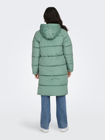 Onlamanda Long Puffer Coat Cc Otw Kadın Mavi Kaban - 15233425