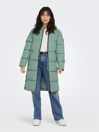 Onlamanda Long Puffer Coat Cc Otw Kadın Mavi Kaban - 15233425