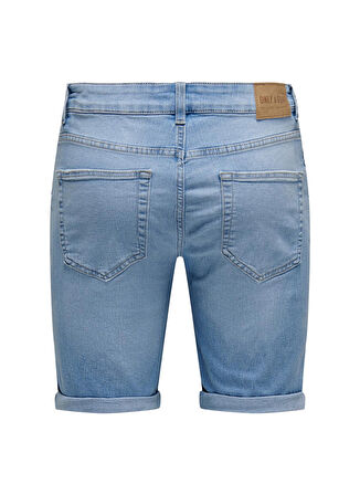 Only & Sons Dar Erkek Denim Şort 22024330_ONSPLY L. BLUE 4330 SHORT