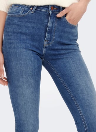 Only Yüksek Bel Dar Paça Dar Mavi Kadın Denim Pantolon ONLPAOLA HW SK DNM TAI