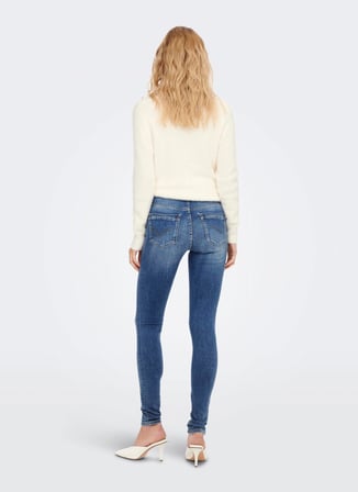 Only Yüksek Bel Dar Paça Dar Mavi Kadın Denim Pantolon ONLPAOLA HW SK DNM TAI