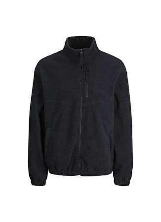 Jack & Jones Siyah Erkek Mont 12215169_JOROFFPISTE FLEECE JACKET