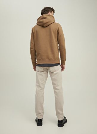 Jack & Jones Kapüşonlu Regular Fit Kahve Erkek Şardonlu Sweatshirt 12216335_JPRBLUARCHIE SWEAT HOOD NO