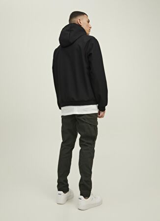 Jack & Jones Siyah Erkek Mont JCOCLASSIC WAFFLE JACKET NOOS