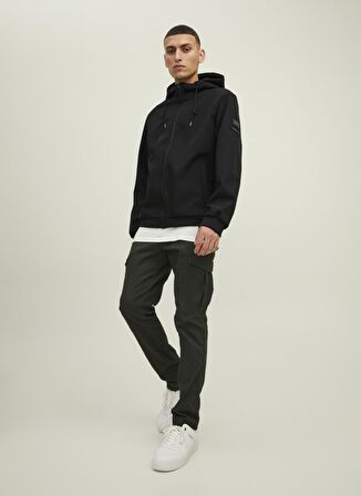 Jack & Jones Siyah Erkek Mont JCOCLASSIC WAFFLE JACKET NOOS