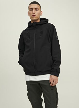 Jack & Jones Siyah Erkek Mont JCOCLASSIC WAFFLE JACKET NOOS