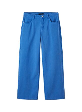 Lmtd Mavi Kız Çocuk Bol Paça Uzun Flare Düz Denim Pantolon NLFCOLIZZA TWI HW WIDE PANT