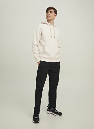 Jack & Jones Kapüşon Yaka Bej Erkek Sweatshırt 12216342_JCOCLASSIC WAFFLE SWEAT HO