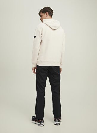 Jack & Jones Kapüşon Yaka Bej Erkek Sweatshırt 12216342_JCOCLASSIC WAFFLE SWEAT HO