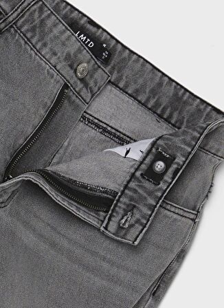 Lmtd Açık Gri Erkek Çocuk Düz Denim Pantolon NLMGRIZZA DNM DAD STRAIGHT PANT