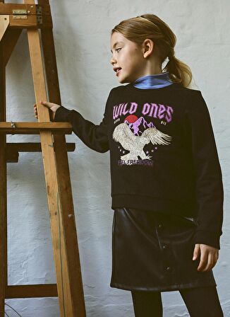 Name İt Siyah Kız Çocuk Kısa Düz Etek NKFNIRSTINE PU SKIRT