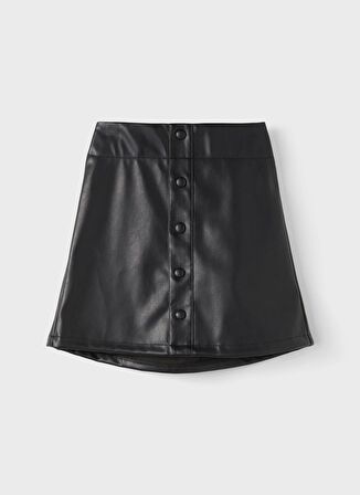 Name İt Siyah Kız Çocuk Kısa Düz Etek NKFNIRSTINE PU SKIRT