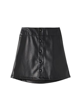 Name İt Siyah Kız Çocuk Kısa Düz Etek NKFNIRSTINE PU SKIRT