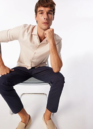 Only & Sons Normal Açık Bej Düz Erkek Gömlek ONSDASH LIFE REG SOLID VISC RES SS