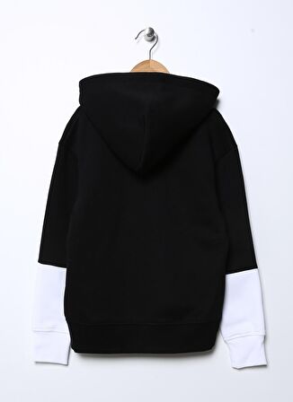 Jack & Jones Siyah Erkek Çocuk Kapüşonlu Uzun Kollu Baskılı Sweatshirt JCOHORIZON SWEAT HOOD JNR