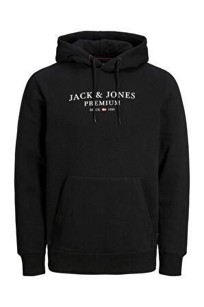 Jack & Jones Erkek Kapüşonlu Sweatshirt Jprbluarchıe 63412216335 Siyah