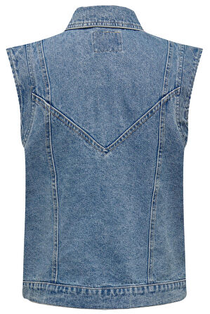 Only Onlkennedy Sl Waistcoat Kadın Denim Yelek