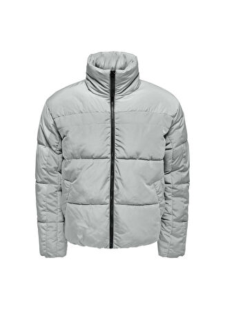 Only & Sons Açık Gri Erkek Mont 22022866_ONSEVERETT PUFFER JACKET O