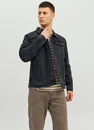 Jack & Jones Siyah Erkek Ceket 12223613_JJIJEAN JJJACKET MF 823 NO