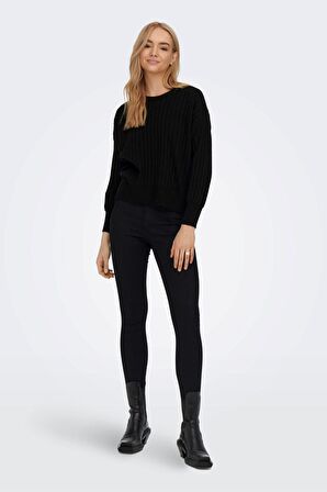 Only Kadın Rahat Kesim Örme Kazak 65515268804 Siyah