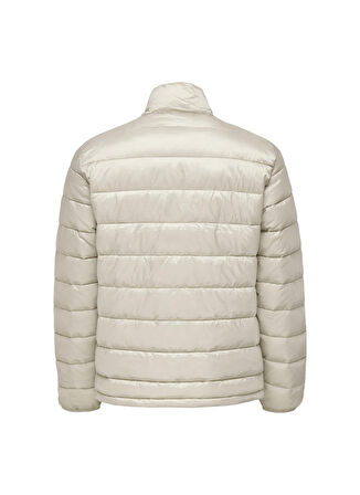 Only & Sons Normal Krem Erkek Ceket ONSCARVEN QUILTED PUFFER OTW NOOS