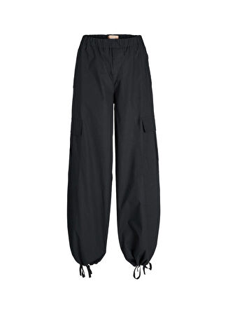 JJXX Yüksek Bel Rahat Siyah Kadın Pantolon JXYOKO COSY CARGO PANT PNT NOOS