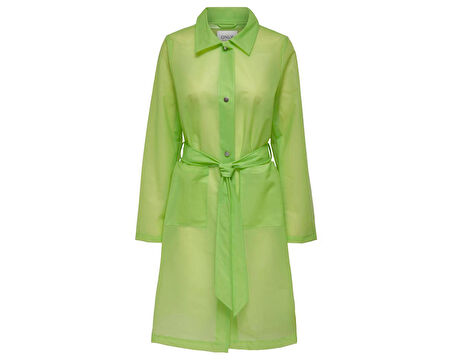 Only Onlacacie Rain Coat Otw Lime Punch Kadın Günlük Yağmurluk 15281181-LIME-PUNCH Yeşil