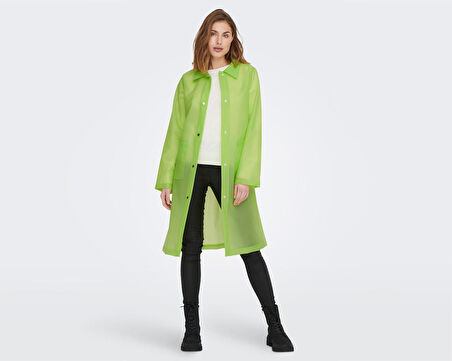 Only Onlacacie Rain Coat Otw Lime Punch Kadın Günlük Yağmurluk 15281181-LIME-PUNCH Yeşil