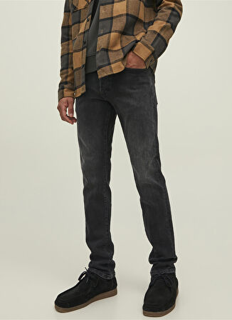 Jack & Jones Düşük Bel Slim Fit Siyah Erkek Denim Pantolon 12218321_RDDGLENN ROYAL RI 300 NOOS