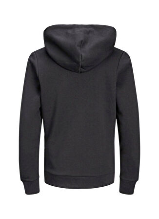 Jack & Jones Baskılı Erkek Genç  Siyah Sweatshırt JJECORP LOGO SWEAT HOOD NOOS JNR