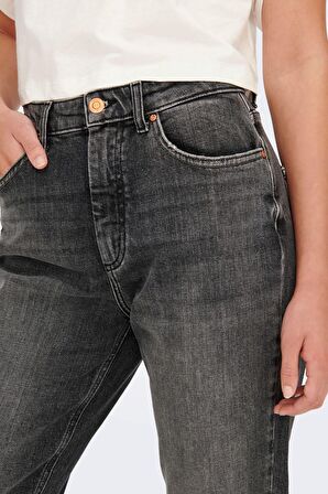 Only Kadın Mom Jeans 65515266261 Koyu Gri