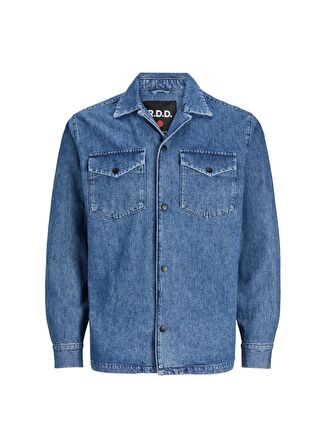 Jack & Jones Relaxed Mavi Erkek Denim Gömlek RDDROB OVERSHIRT DENIM RI 310 NOOS