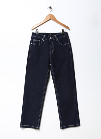 Lmtd Koyu Mavi Erkek Çocuk Bol Paça Straight Düz Denim Pantolon NLMTULRICH DNM DAD STRAIGHT  PANT