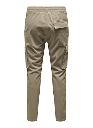 Only & Sons Dar Paça Açık Kahve Erkek Kargo Pantolon 22022366_ONSCAM LINUS CARGO PANT PK
