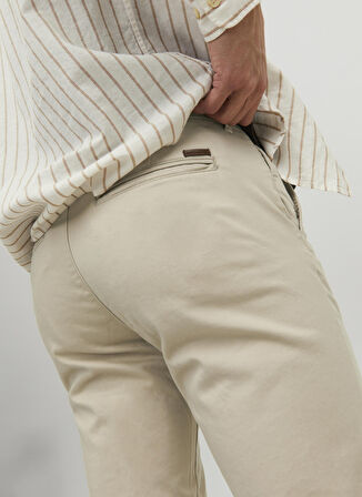Jack & Jones Normal Bel Slim Fit Bej Erkek Chino Pantolon 12150148_JPSTMARCO JJBOWIE NOOS