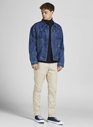 Jack & Jones Normal Bel Slim Fit Bej Erkek Chino Pantolon 12150148_JPSTMARCO JJBOWIE NOOS