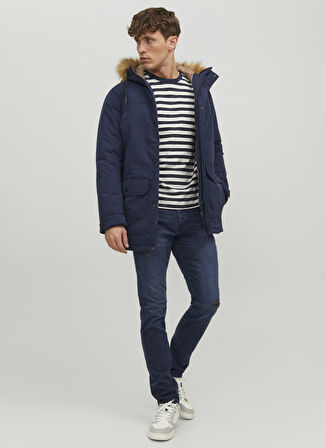 Jack & Jones Düşük Bel Slim Fit Lacivert Erkek Denim Pantolon 12223629_JJIGLENN JJFOX JOS 227 50S