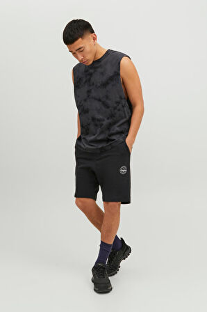 Jack & Jones Erkek Jpstshark Baskı Detaylı Şort 12228647 Siyah